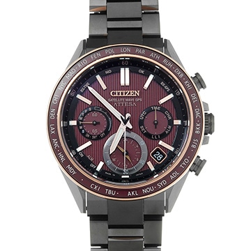 シチズン アテッサ アクトライン  CC4056-62W バーガンディ メンズ 時計 【中古】【wristwatch】