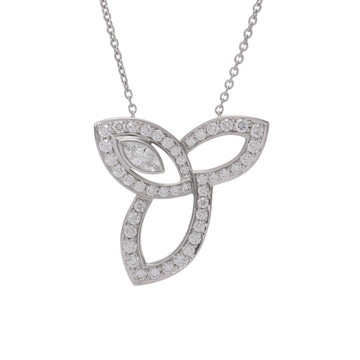 ハリー ウィンストン リリークラスター ネックレス シルバー PEDPMQRFLC Pt950プラチナ レディース ジュエリー 【中古】【jewelry】