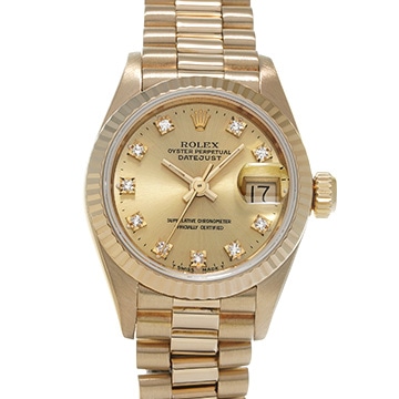 ロレックス デイトジャスト 69178G シャンパン/ダイヤモンド レディース 時計 【中古】【wristwatch】