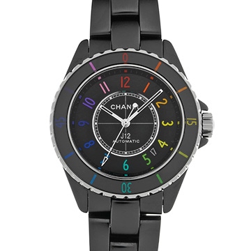 シャネル J12 エレクトロ キャリバー12.1 38MM H7122 ブラック メンズ 時計 【中古】【wristwatch】