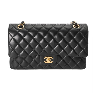 シャネル マトラッセ 11.12 クラシック ハンドバッグ  25cm ブラック A01112 ラムスキン レディース バッグ 【中古】【bag】
