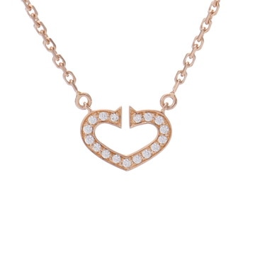 カルティエ Cハート ネックレス ゴールド K18ピンクゴールド PG レディース ジュエリー 【中古】【jewelry】