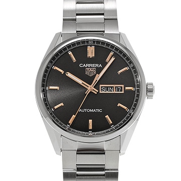 タグ ホイヤー カレラ キャリバー5 デイデイト WBN2013.BA0640 ブラック メンズ 時計 【中古】【wristwatch】