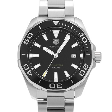 タグ ホイヤー アクアレーサー クォーツ WAY101A.BA0746 ブラック メンズ 時計 【中古】【wristwatch】