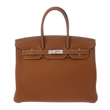 エルメス バーキン 35 ゴールド トゴ ユニセックス バッグ 【中古】【bag】