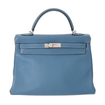 エルメス ケリー 32 内縫い  ブルージーン トリヨンクレマンス レディース バッグ 【中古】【bag】