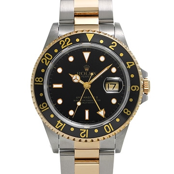 ロレックス GMTマスターII 16713 ブラック メンズ 時計 【中古】【wristwatch】