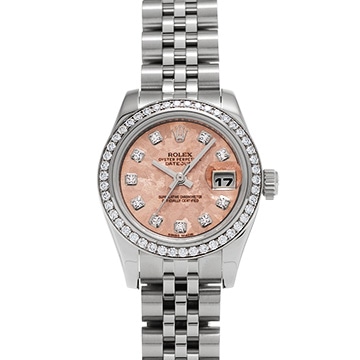 ロレックス レディ デイトジャスト 26 179384 ピンクゴールドクリスタル/ダイヤモンド レディース 時計 【中古】【wristwatch】