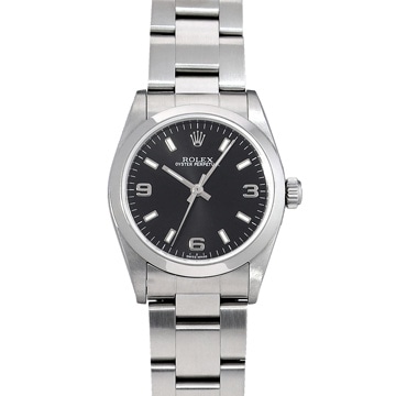 ロレックス オイスターパーペチュアル 77080 ブラック ユニセックス 時計 【中古】【wristwatch】