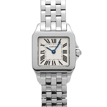 カルティエ サントス ドゥモワゼル SM W25064Z5 ホワイト レディース 時計 【中古】【wristwatch】