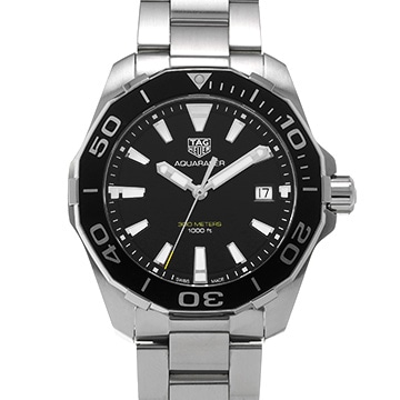 タグ ホイヤー アクアレーサー クォーツ WAY111A.BA0928 ブラック メンズ 時計 【中古】【wristwatch】