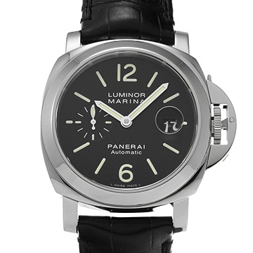 パネライ ルミノールマリーナ オートマティック PAM00104 ブラック メンズ 時計 【中古】【wristwatch】