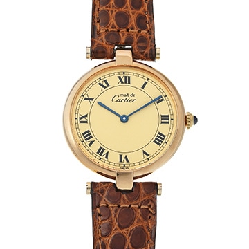 カルティエ ヴァンドーム LM 590003 アイボリー ユニセックス 時計 【中古】【wristwatch】