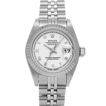 ロレックス デイトジャスト 69174 ホワイト レディース 時計 【中古】【wristwatch】