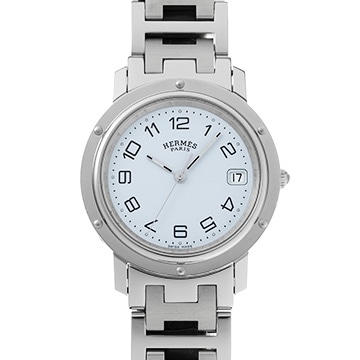 エルメス クリッパー CL6.710 ホワイト メンズ 時計 【中古】【wristwatch】