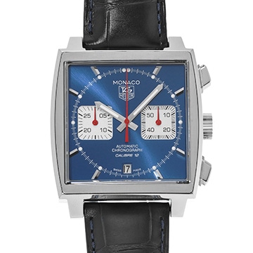 タグ ホイヤー モナコ キャリバー12 クロノグラフ CAW2111.FC6183 ブルー/シルバー メンズ 時計 【中古】【wristwatch】