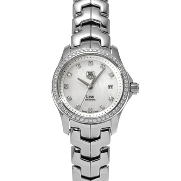 タグ ホイヤー リンク WJF1319.BA0572 ホワイトシェル/ダイヤモンド レディース 時計 【中古】【wristwatch】