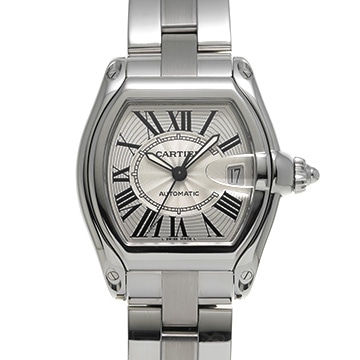 カルティエ ロードスター LM W62025V3  シルバー メンズ 時計 【中古】【wristwatch】