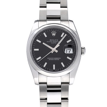 ロレックス オイスターパーペチュアル デイト 115200 ブラック メンズ 時計 【中古】【wristwatch】