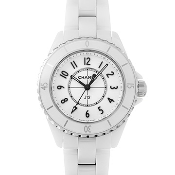 シャネル J12 33MM H5698 ホワイトラッカー レディース 時計 【中古】【wristwatch】