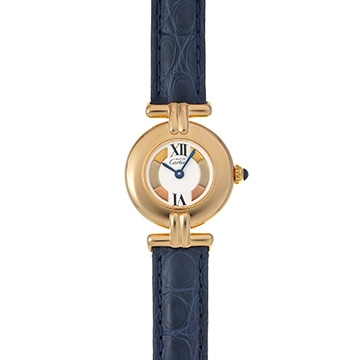 カルティエ マスト コリゼ  ヴェルメイユ SM W1006654 ホワイト レディース 時計 【中古】【wristwatch】