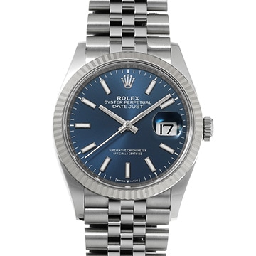 ロレックス デイトジャスト 36 126234 ブライトブルー メンズ 時計 【中古】【wristwatch】