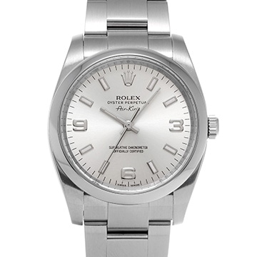 ロレックス エアキング 114200 シルバー メンズ 時計 【中古】【wristwatch】