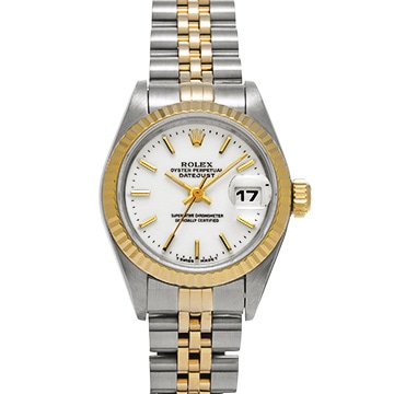ロレックス デイトジャスト 69173 ホワイト レディース 時計 【中古】【wristwatch】