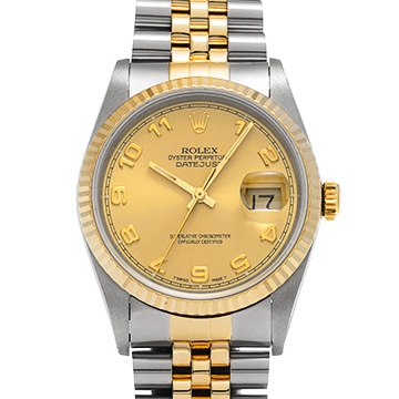 ロレックス デイトジャスト 16233 シャンパン メンズ 時計 【中古】【wristwatch】