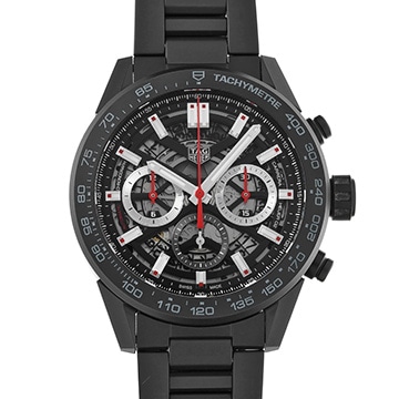 タグ ホイヤー カレラ キャリバーホイヤー02 クロノグラフ CBG2A90.BH0653 スケルトン メンズ 時計 【中古】【wristwatch】