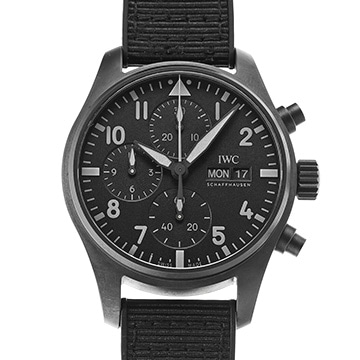 IWC パイロットウォッチ クロノグラフ 41 トップガン IW388106 ブラック メンズ 時計 【中古】【wristwatch】
