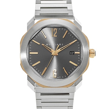 ブルガリ オクト ローマ OCP41SG グレー メンズ 時計 【中古】【wristwatch】