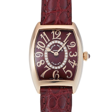フランクミュラー トノウカーベックス 1752QZRELCD1R レッド/ダイヤモンド レディース 時計 【中古】【wristwatch】