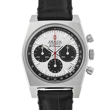 ゼニス クロノマスター A384 リバイバル 03.A384.400/21.C815 ホワイト/ブラック メンズ 時計 【中古】【wristwatch】