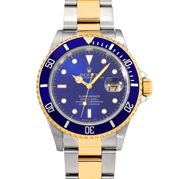 ロレックス サブマリーナ デイト 16613 ブルー メンズ 時計 【中古】【wristwatch】