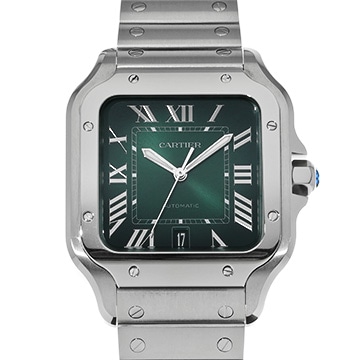 カルティエ サントス ドゥ カルティエ LM WSSA0062 グリーン メンズ 時計 【新品】【wristwatch】