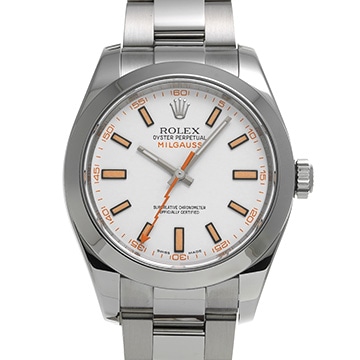ロレックス ミルガウス 116400 ホワイト メンズ 時計 【中古】【wristwatch】