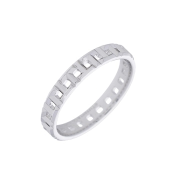 ティファニー Tトゥルー ナロー リング シルバー K18ホワイトゴールド WG レディース ジュエリー 【中古】【jewelry】