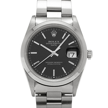 ロレックス オイスターパーペチュアル デイト 15200 ブラック メンズ 時計 【中古】【wristwatch】