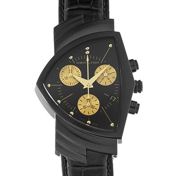 ハミルトン ベンチュラ クォーツ H24402730 ブラック メンズ 時計 【中古】【wristwatch】