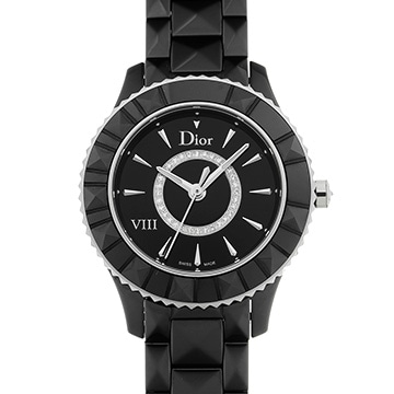 ディオール ユイット CD1231E0C002 ブラック/ダイヤモンド レディース 時計 【中古】【wristwatch】