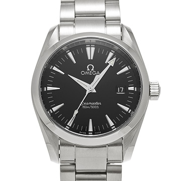 オメガ シーマスター アクアテラ クォーツ 2518.50 ブラック メンズ 時計 【中古】【wristwatch】