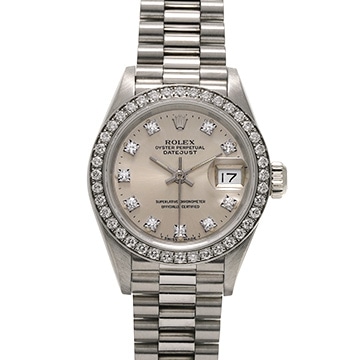 ロレックス デイトジャスト 69139G シルバー/ダイヤモンド レディース 時計 【中古】【wristwatch】
