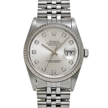 ロレックス デイトジャスト 16234G シルバー/ダイヤモンド メンズ 時計 【中古】【wristwatch】