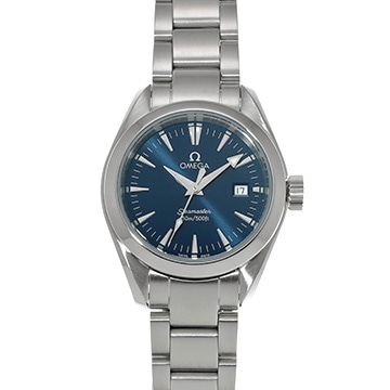 オメガ シーマスター アクアテラ クォーツ 2577.80 ブルー レディース 時計 【中古】【wristwatch】