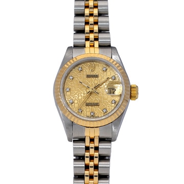 ロレックス デイトジャスト 69173G シャンパンコンピュータ/ダイヤモンド レディース 時計 【中古】【wristwatch】