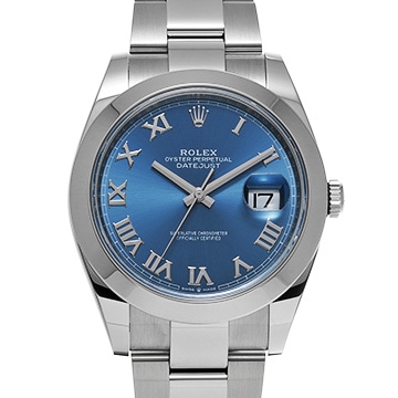 ロレックス デイトジャスト 41 126300 アズーロブルー メンズ 時計 【新品】【wristwatch】