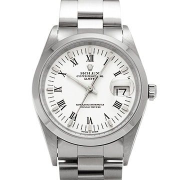 ロレックス オイスターパーペチュアル デイト 15200 ホワイト メンズ 時計 【中古】【wristwatch】