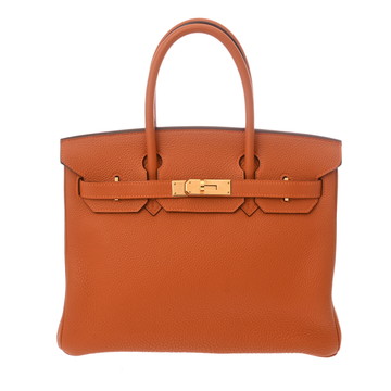 エルメス バーキン 30 オレンジ トリヨンクレマンス レディース バッグ 【中古】【bag】