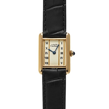 カルティエ マストタンク ヴェルメイユ SM 5057001 アイボリー レディース 時計 【中古】【wristwatch】